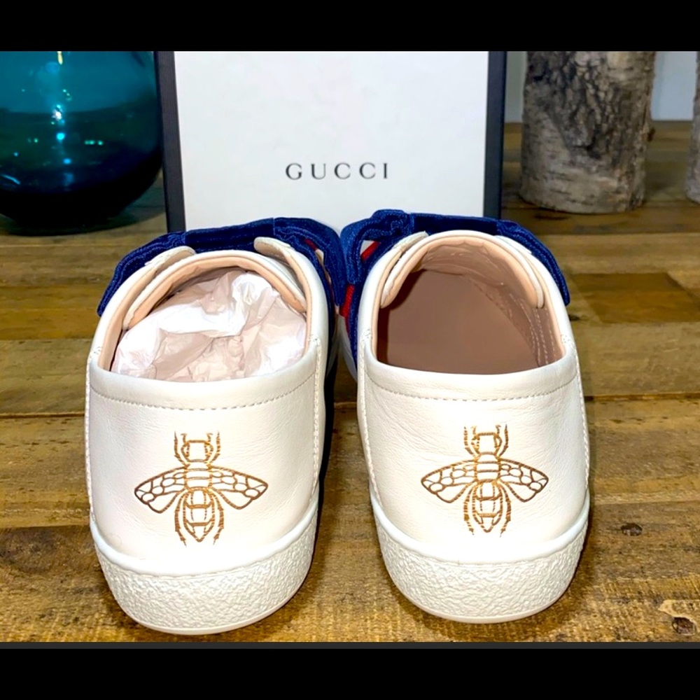 Gucci Ace leather bow slip-on sneakers - Picture 8 of 8